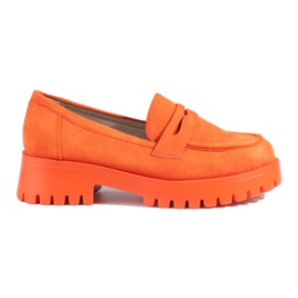 Orange loafers i mocka från Shelovet