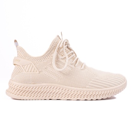 Damtextil beige Shelovet sportskor