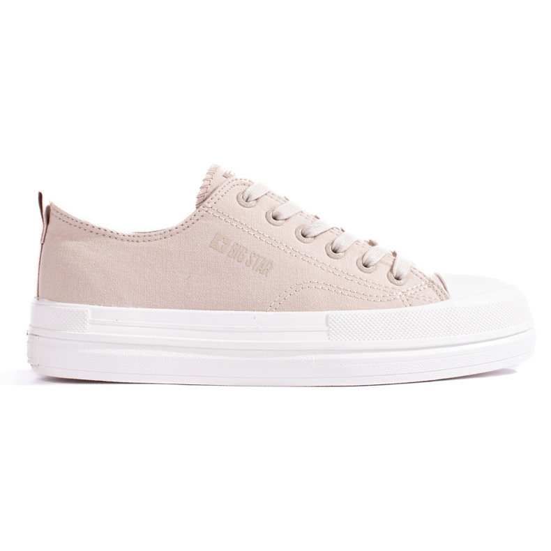 Damsneakers på plattformen beige Big Star LL274969