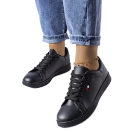 Mothé svarta eko-läder sneakers