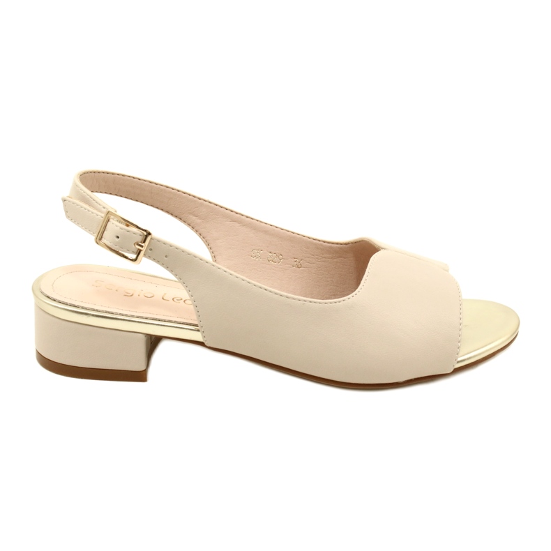 Sergio Leone SK829 Klackade sandaler Beige