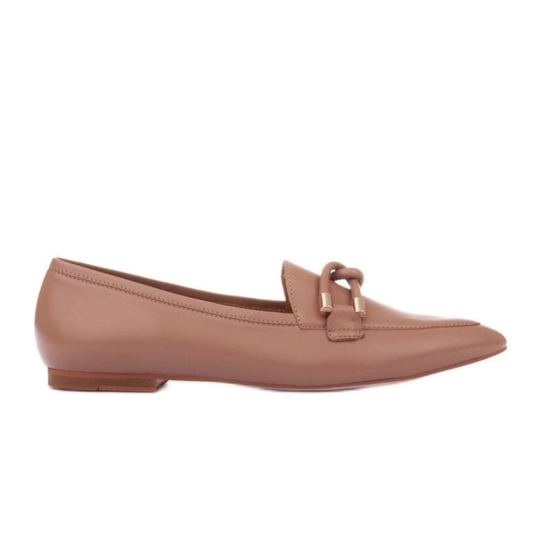 Marco Shoes Utsmyckade loafers beige