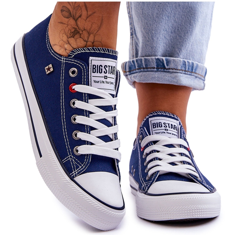 Sneakers dam Big Star T274021 Marinblå