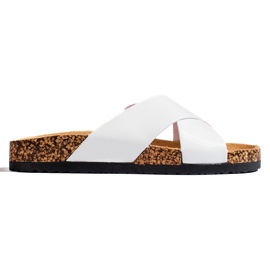 W. Potocki Vita korksandaler för kvinnor Shelovet