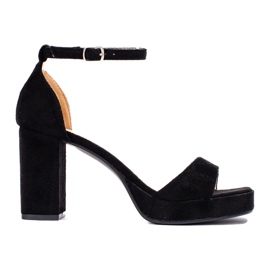 W. Potocki Svarta högklackade sandaler från Potocki