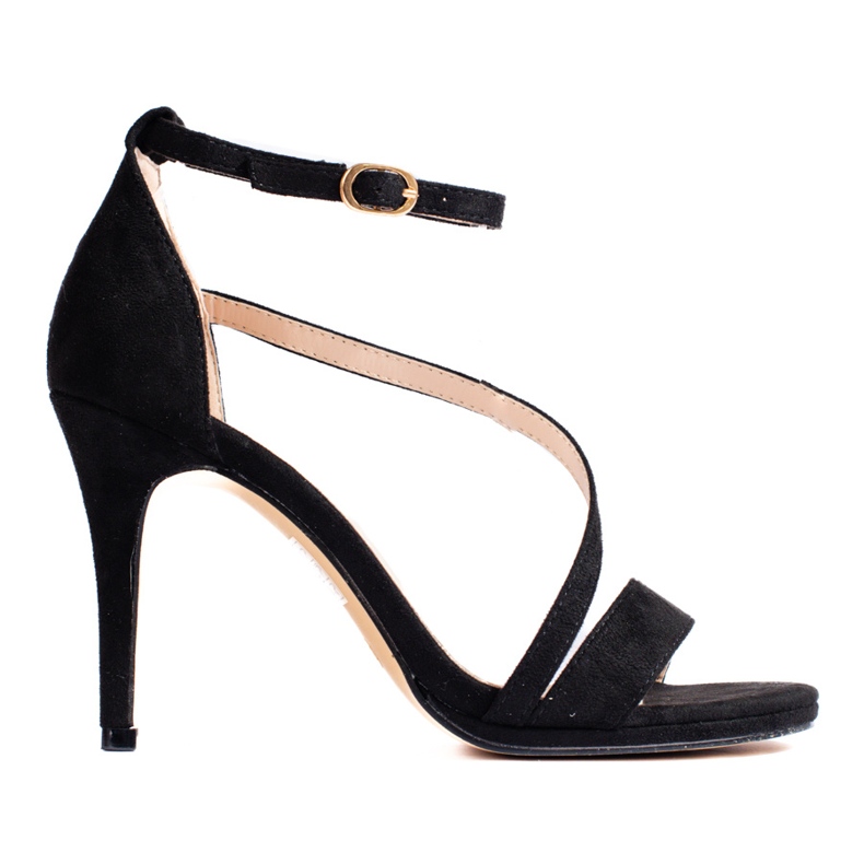 Svarta Shelovet högklackade sandaler för kvinnor