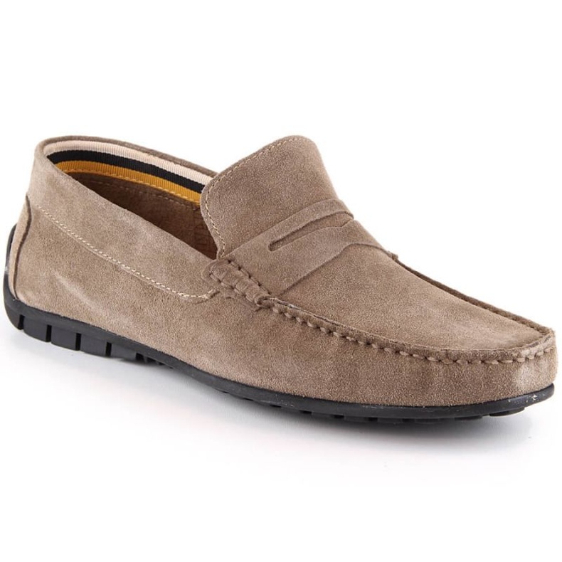 Läder loafers med mocka Filippo M MP921 PAW442B skor beige