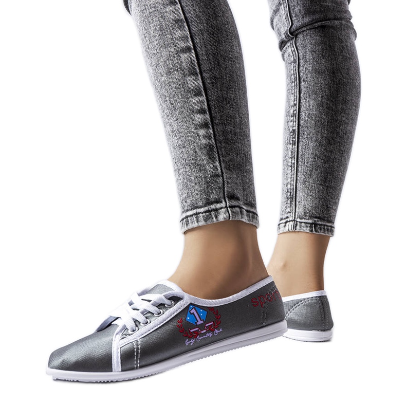 Grå Woodstock sneakers för kvinnor