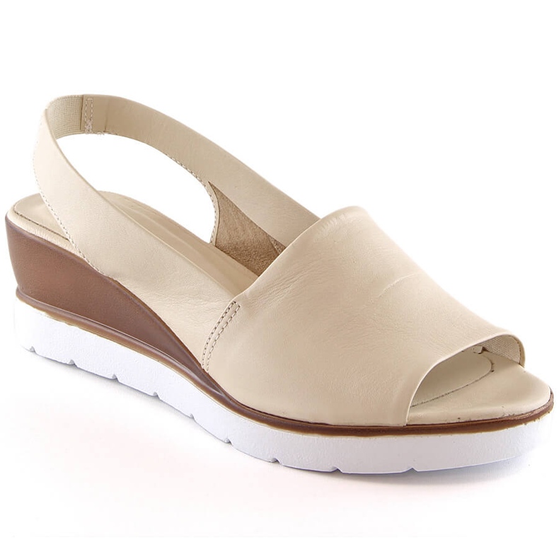 Beige sandaler för kvinnor Potocki AD77007