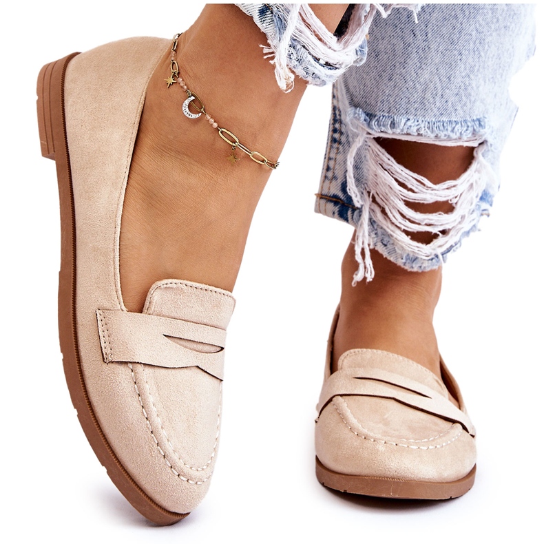 PS1 Bekväma mocka Dam Loafers Beige Lucca