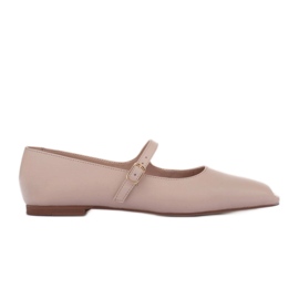 Marco Shoes Mary Jane stil balett lägenheter beige