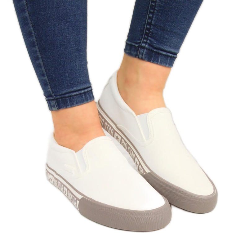 Textilsneakers slip on vita Big Star HH274007