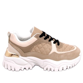 Ortega Khaki wedge sneakers beige
