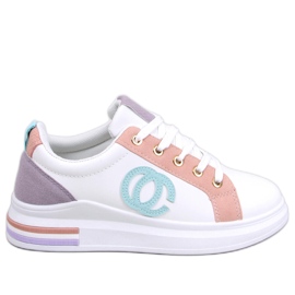 BM Verdon Pink damsneakers vit