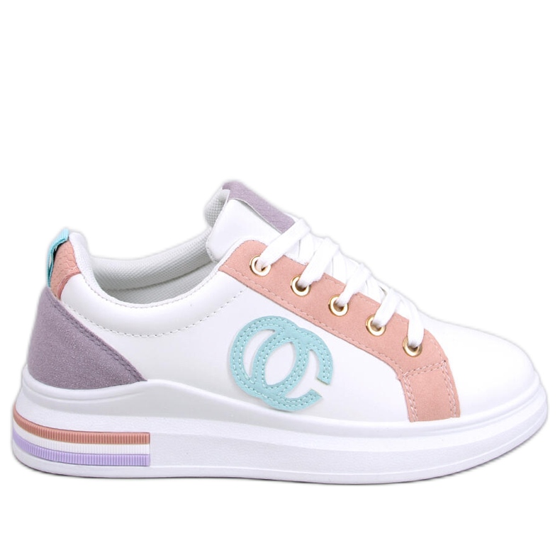 BM Verdon Pink damsneakers vit