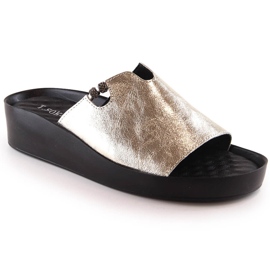 Damtofflor i metall i guld T.Sokolski L23-346 gyllene