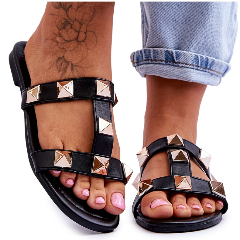 Damtofflor med stora dubbar Svart Mercure