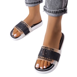 Svarta gummitofflor från Paris