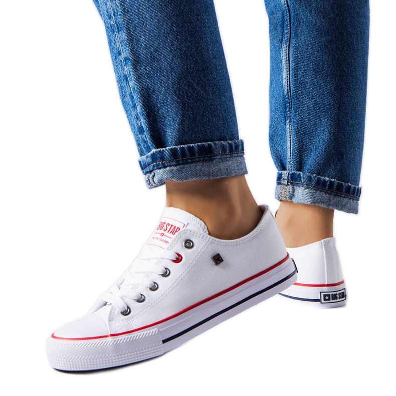 Big Star T274022101 vita klassiska sneakers