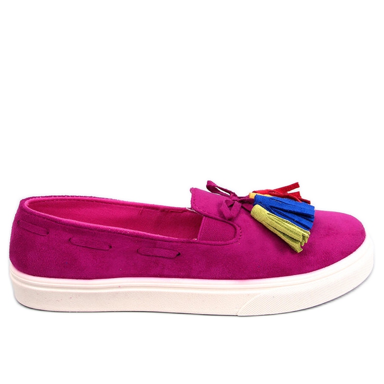 Salma Fuchsia vårsneakers med tofsar rosa