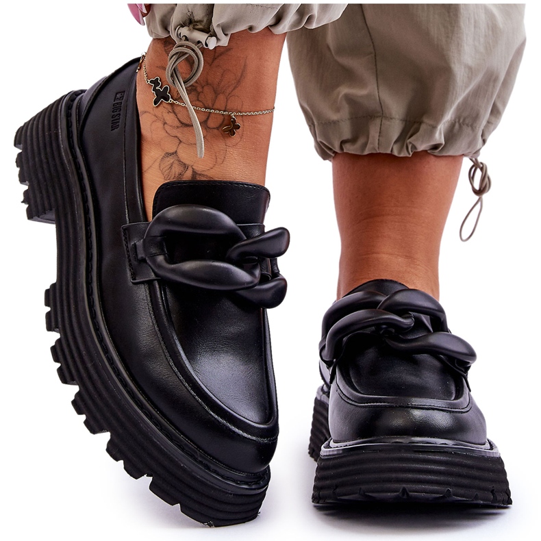 Lädermockasinskor Big Star LL274580 Svart