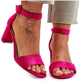 EVento Kvinnors sandaler på mocka Post Fuchsja 20SD98-1617 Lexi rosa