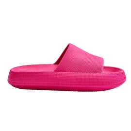 BM Fashionabla lätta flipflops på en massiv rebellsula i fuchsia rosa