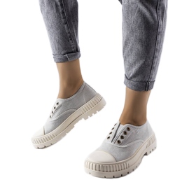 Waltongrå elastiska sneakers