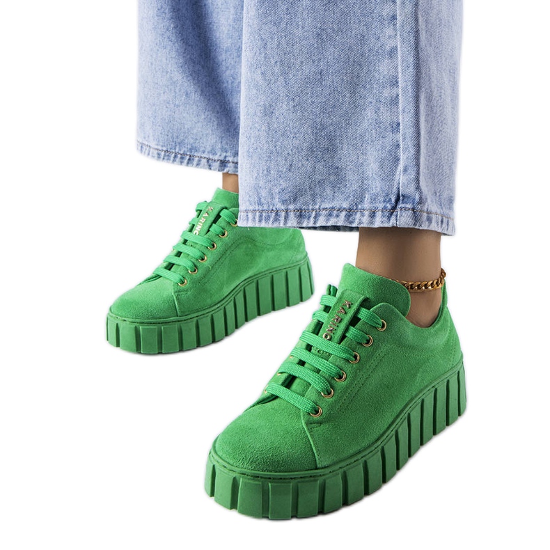 Karino gröna mockaskor