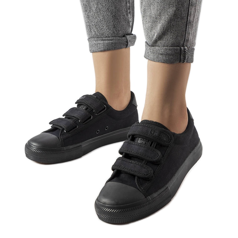 Svarta kardborre sneakers Big Star LL274A204