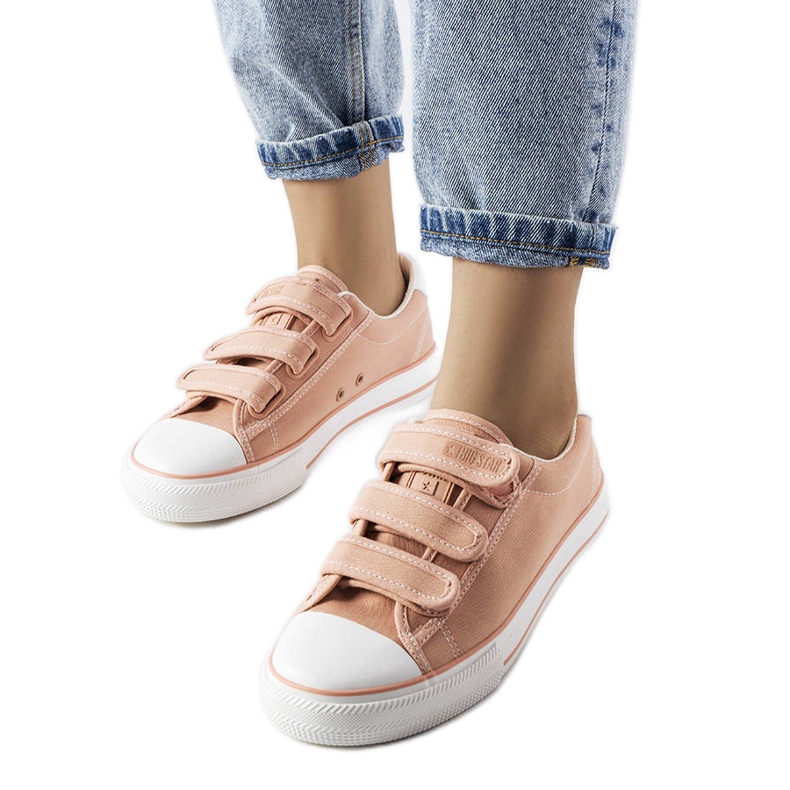 Rosa kardborre sneakers Big Star LL274A200