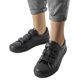 Svarta kardborre sneakers Big Star LL274A206