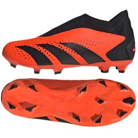 Adidas Predator Accuracy.3 Fg Ll Jr GW4607 fotbollsskor orange apelsiner och röda