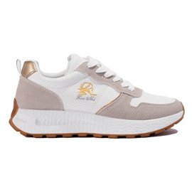 W. Potocki Sneakers på en tjock sula Potocki vit och beige