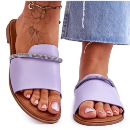 Eleganta platta klackar Lila Termen violett