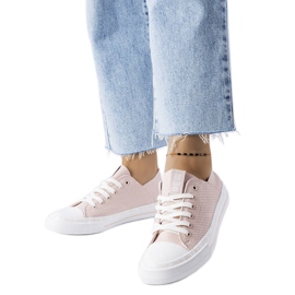 Beige genombrutna sneakers Big Star LL274015