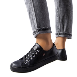 Big Star V274871 svarta eko-läder sneakers