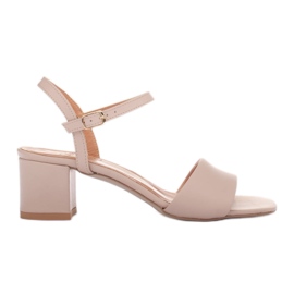 Marco Shoes Midi klack sandaler beige
