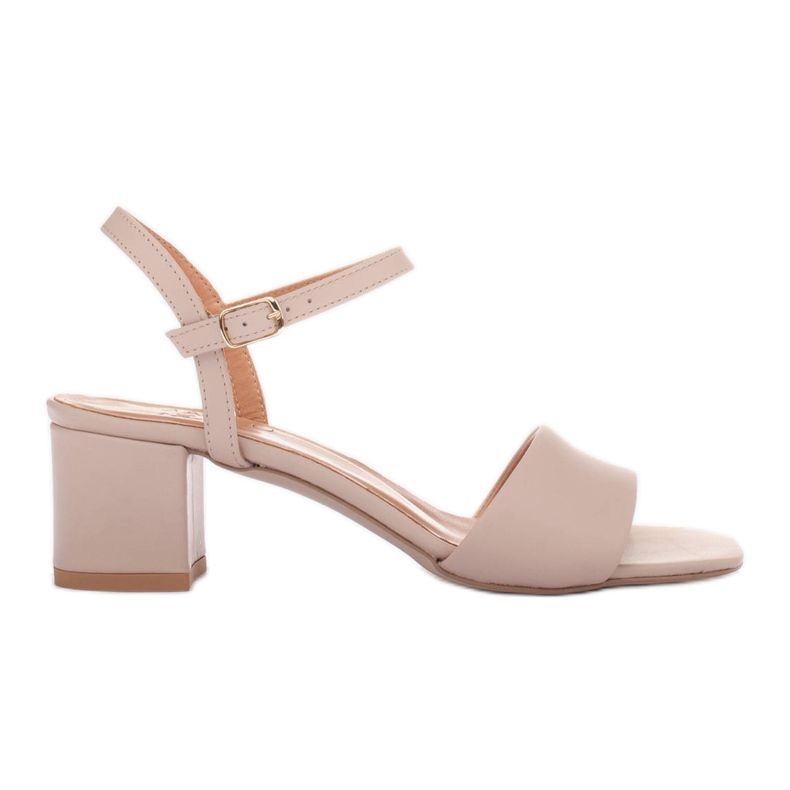 Marco Shoes Midi klack sandaler beige