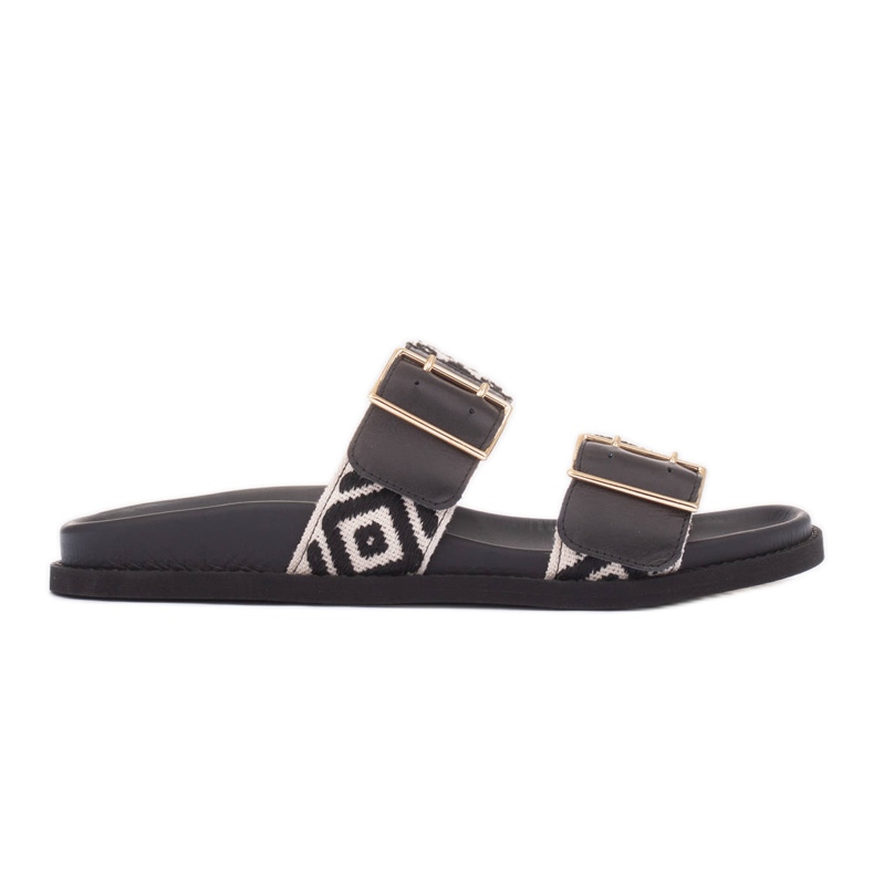 Marco Shoes Tofflor med spännen svart