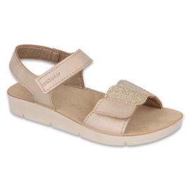 Befado Children's Sandals Leather Insert 068Y006 Beige-Gold