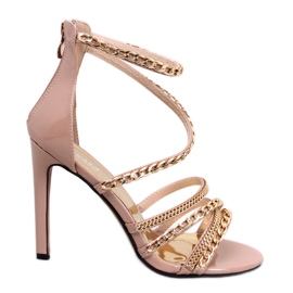 Chester Naken Chain Häl Sandaler beige