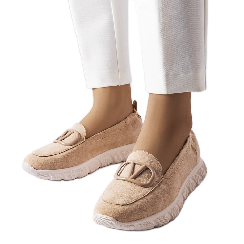 Vinceza Beiga slip-on sneakers från Vincez beige