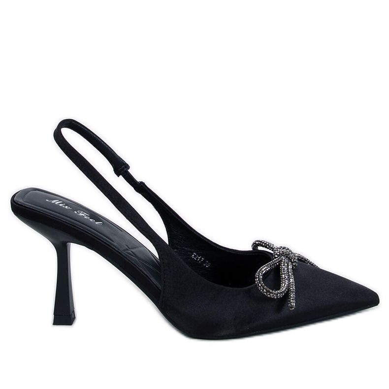 Hannah Black pumps med öppen häl svart