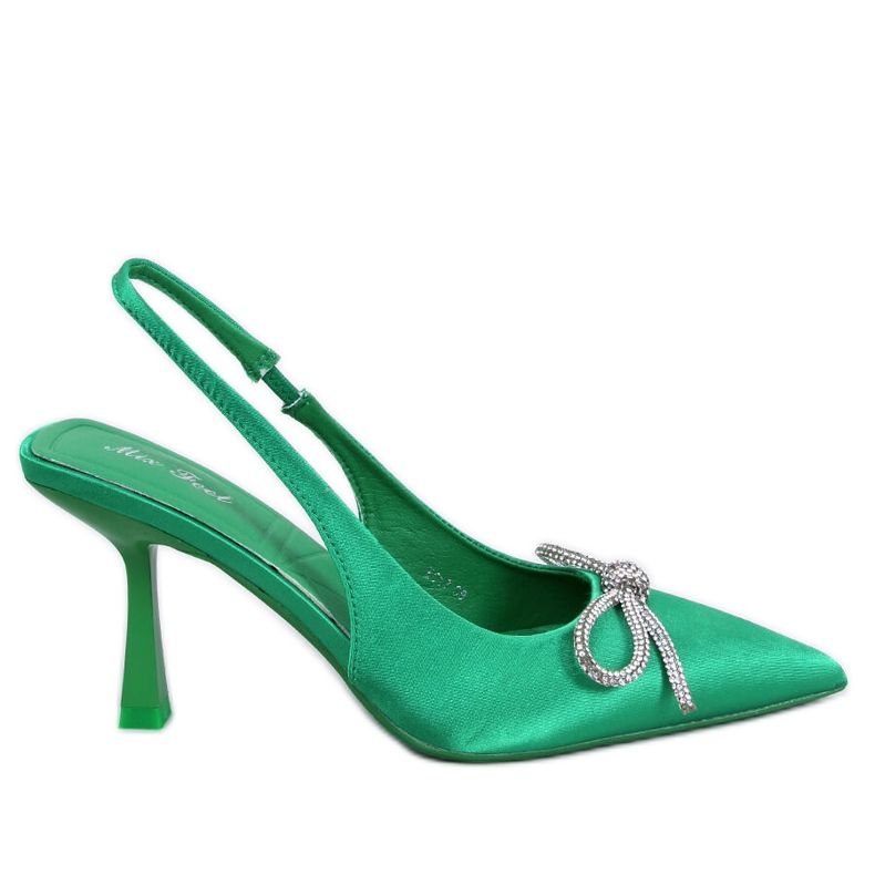 Hannah Green pumps med öppen häl grön