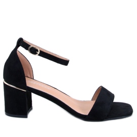 Rocco Svarta sandaler med låg klack