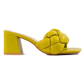 Gröna Shelovet sandaler med klack för kvinnor