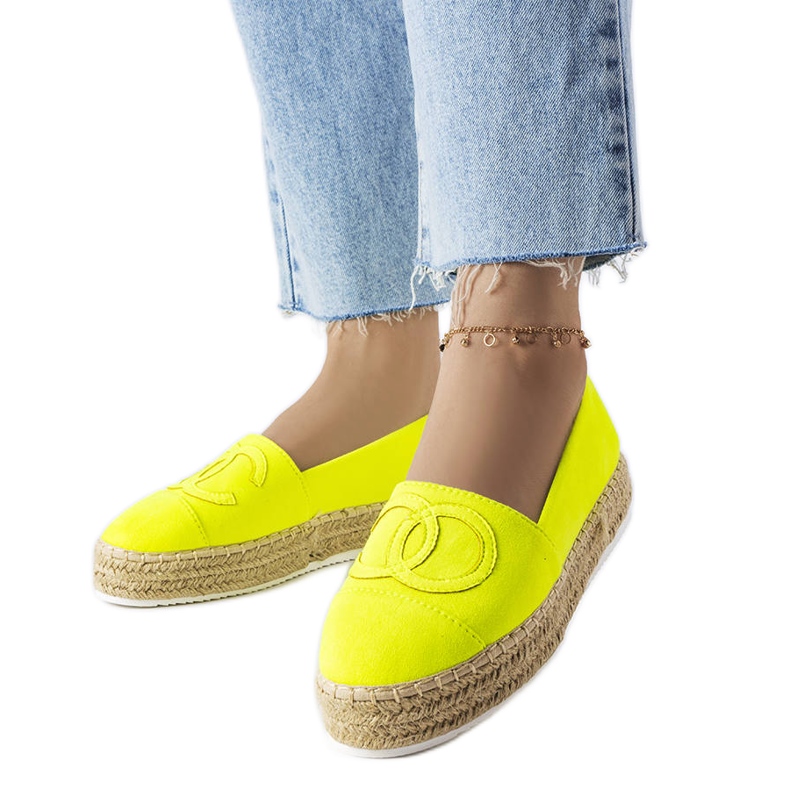 Neon plattform espadrillor från Southfield gul