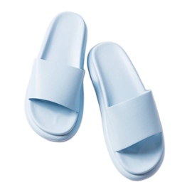 BM Paquette blå tofflor på plattformen