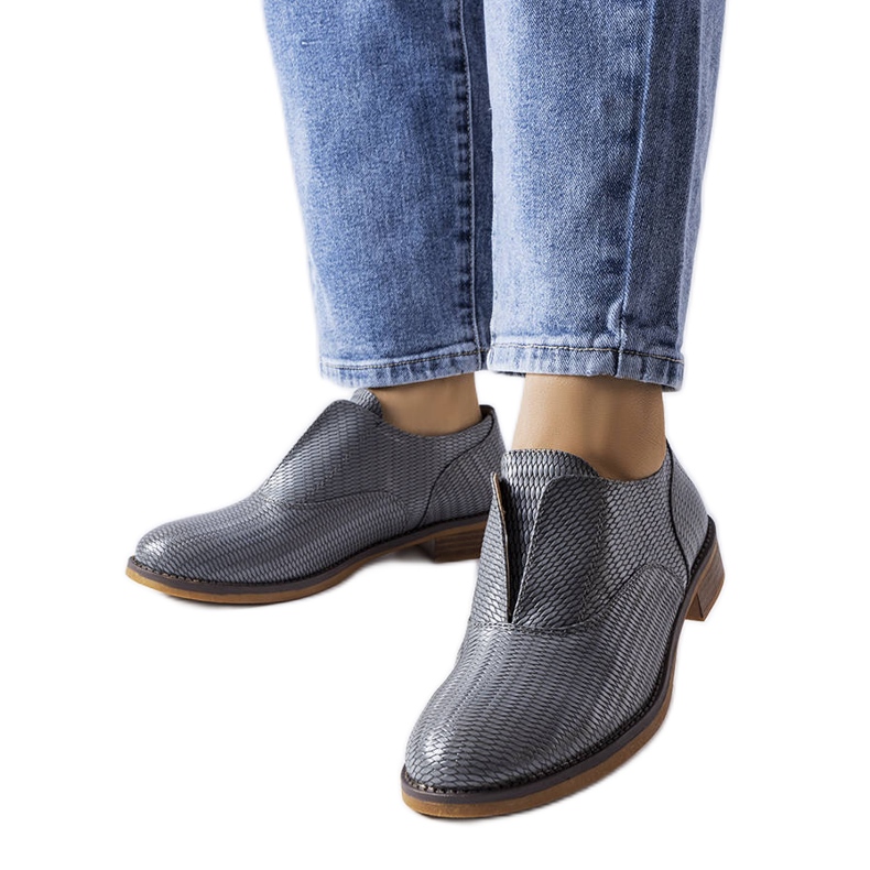 Grå LS5379 Taupe brogues